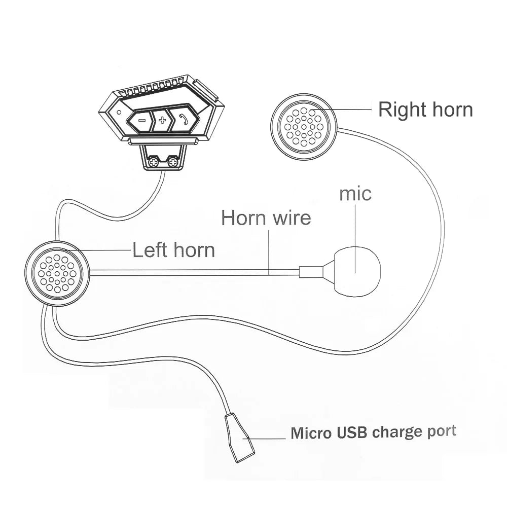 Casque interphone sans fil pour casque de moto