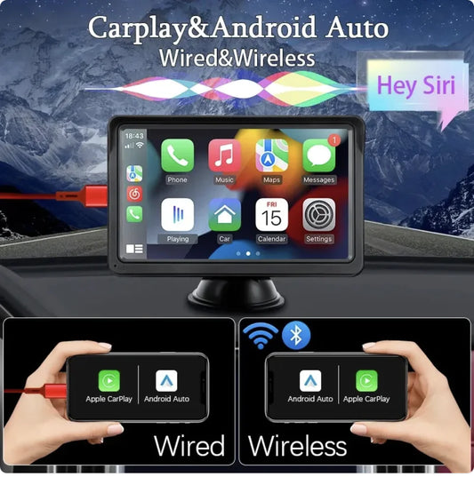 écran de voiture HD de 7 pouces CarPlay