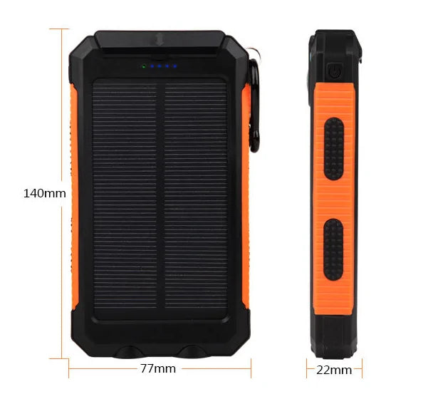 batterie externe solaire étanche 20 000 mAh